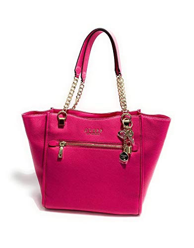 Sac Guess Lias shopper femme grand format éco-cuir coloris hibiscus