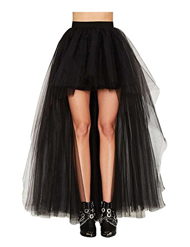 Letuwj Women`s Multi-layer Tulle Petticoat See Through Dancing Skirt