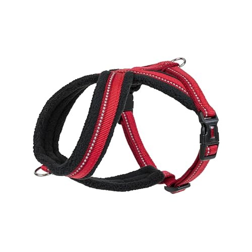 HALTI Comfy Hundegeschirr - Fleecefutter mit 3M-Reflektorgewebe, Befestigung vorne und hinten für zusätzliche Kontrolle mit einer Hundeleine. Geeignet für kleine Hunde und Welpen (Größe S)