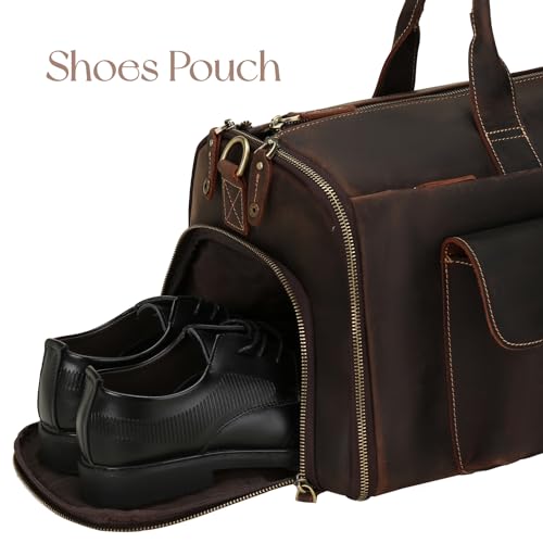 Upresye GARMENT BAG WITH POCKETS Carry On Garment Bag, Convertible Garment Bag Full Grain Leather Garment Bags thumb #5