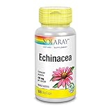 SOLARAY Echinacea Aerial | Healthy Immune Function and Respiratory Support | Non-GMO, Vegan | 100ct, 50 Serv.