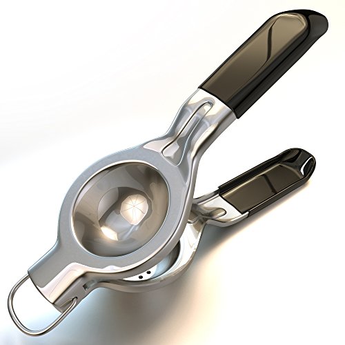 Innovee Home Manu, Premium Quality Stainless Steel Press Lemon Lime Squeezer Citrus Manual Juicer, 4 feet, Black
