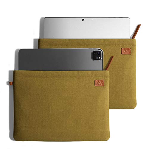 Image of DailyObjects Solid Skipper Sleeve | Stylish Durable Poly Cotton Canvas Material for Laptops & iPads | Zip Closure & Soft Cotton Inner Lining with Printed Slip Pockets