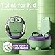 SUQ Töpfchentrainer, Toilettensitz Kinder, Kindertoilette, Töpfchen-Trainer für Kindern, für Babys und Kinder stabiler Babytopf, kinderfreundliches Design, lustige Art Üben von Kleinkindern (Grün)