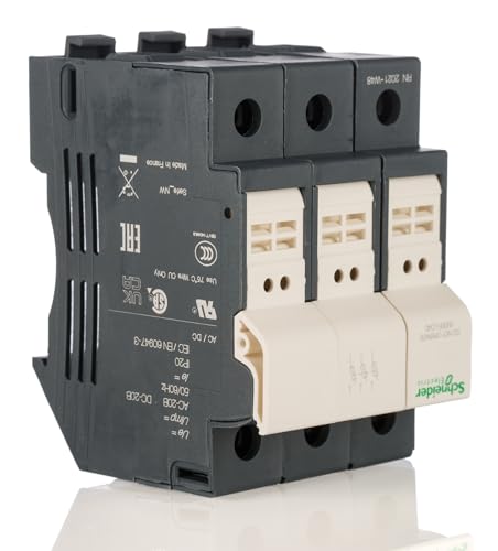 Portafusi 2P 32A para carril DIN en cuadros eléctricos domésticos