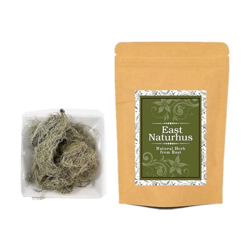 East Naturhus Usnea Lichen Whole Dried Herb Old Man's Beard, Wildcrafted Premium Quality, Caffeine-Free Herbal Tea, 50g (1.76 oz)