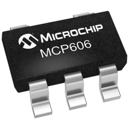 Microchip Technology, MCP606T-I/OT, 2.5V to 6.0V - Micropower - CMOS - Single Op Amp - Industrial Temperature - SOT-23 Package (25 Item/s)