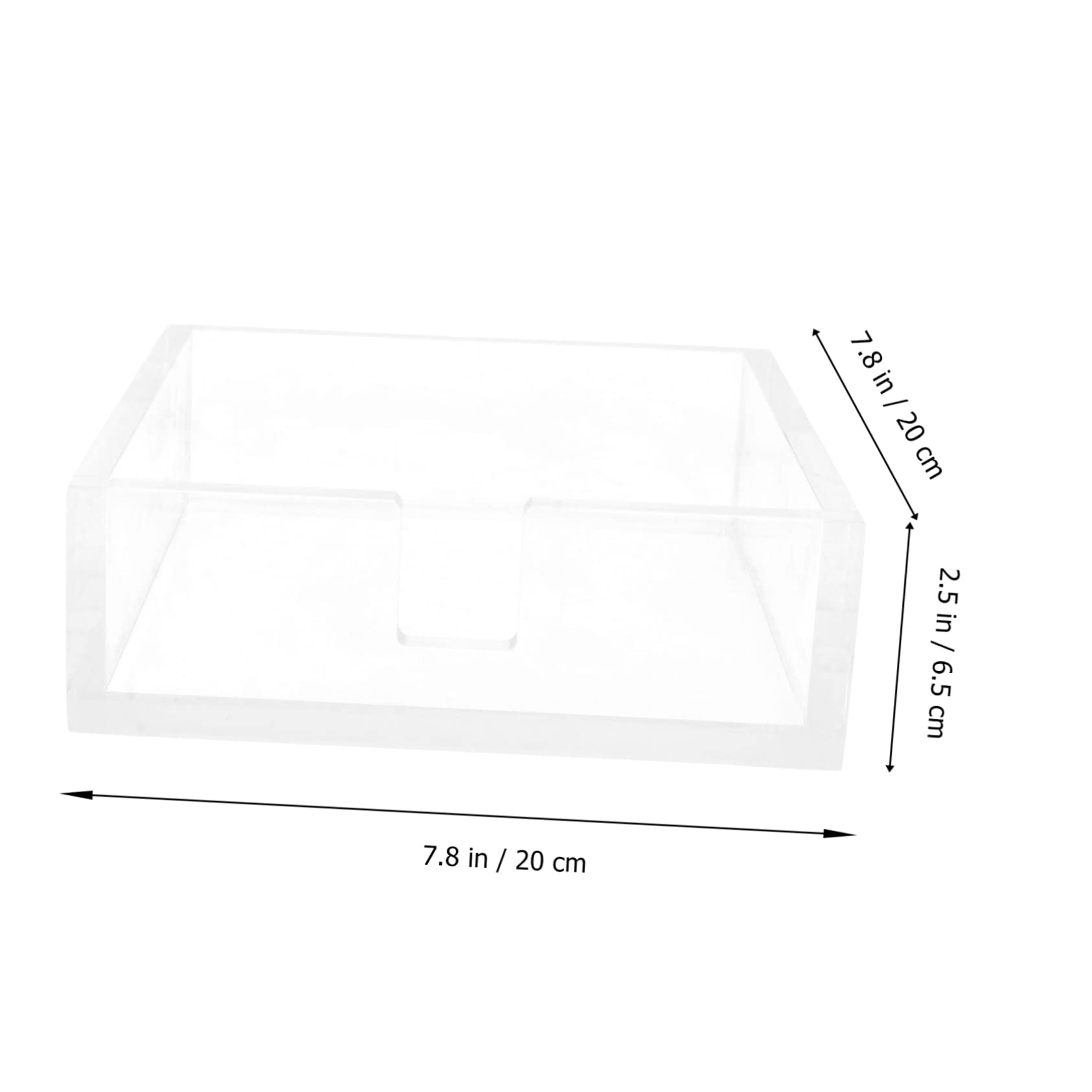 SOLUSTRE Porta Servilletas Mesa Acrílico Transparente Organizador Para Restaurante Cocktail Compacto Resistente Decorativo