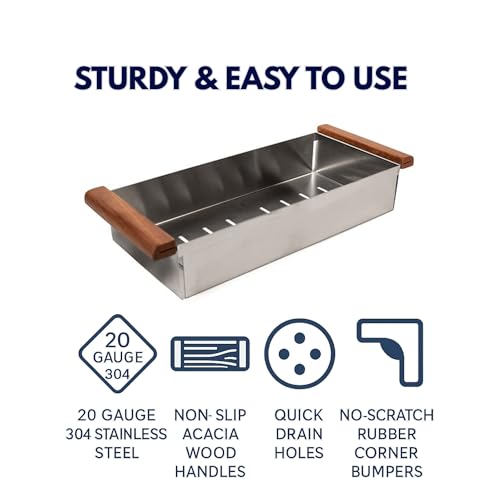 Colador para cocina Nantucket Sinks de acero inoxidable miniatura 5
