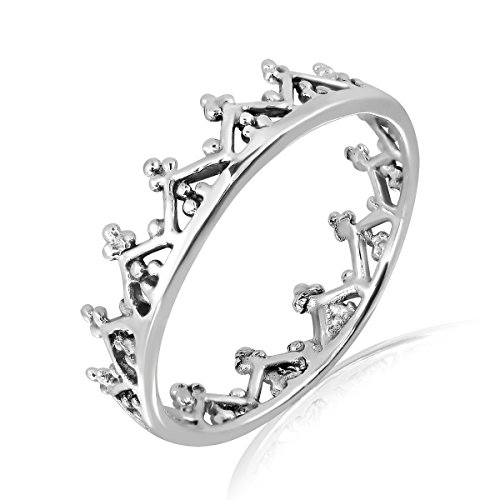 WithLoveSilver de plata de ley 925 anillo de corona imperial de la Reina WithLoveSilver de plata de ley 925 anillo de corona imperial de la Reina