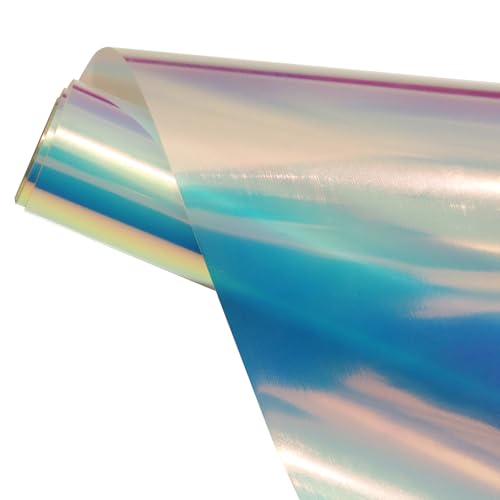 Image of Holographic Heat Transfer Vinyl Holographic HTV Vinyl Roll 10 inch x 6 feet Iron On Vinyl for T-Shirts DIY Design, Silhouette Cameo & Heat Press Machine