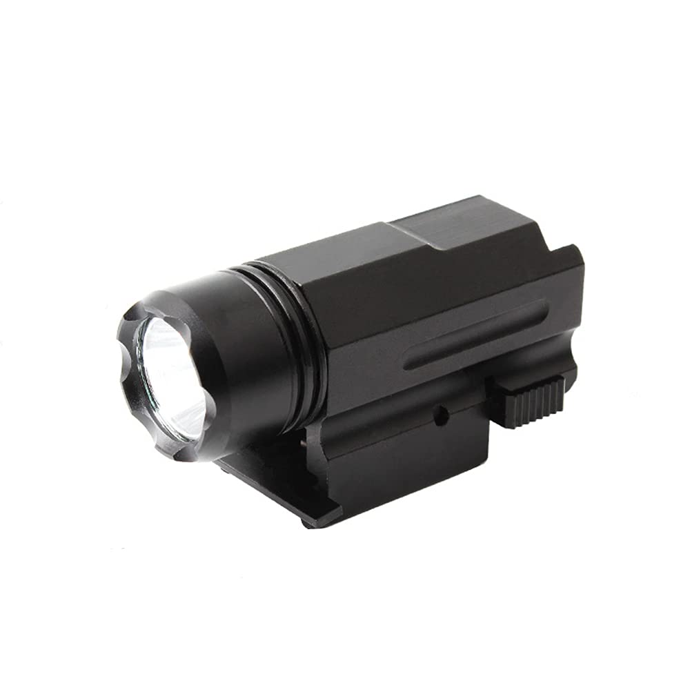 HWZ 150 Lumens Green LED Mount Tactical Gun Flashlight Pistol Light with Strobe&Quick Release for Hunting, Black