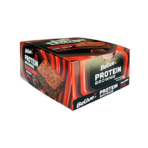 DISPLAY Protein Brownie Double Chocolate Sem Açúcar Belive Display com 10 unidades de 40g