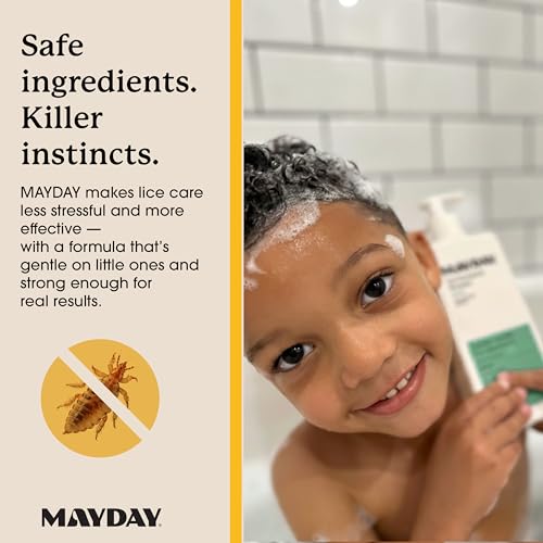 Image of MAYDAY Daily Lice Prevention Conditioner, Non-Toxic, Sandalwood & Mint 12oz | Non-Toxic & Pesticide-Free, Scientifically Proven Lice, Super Lice Defense, Daily Use, Hair & Scalp Wellness Support