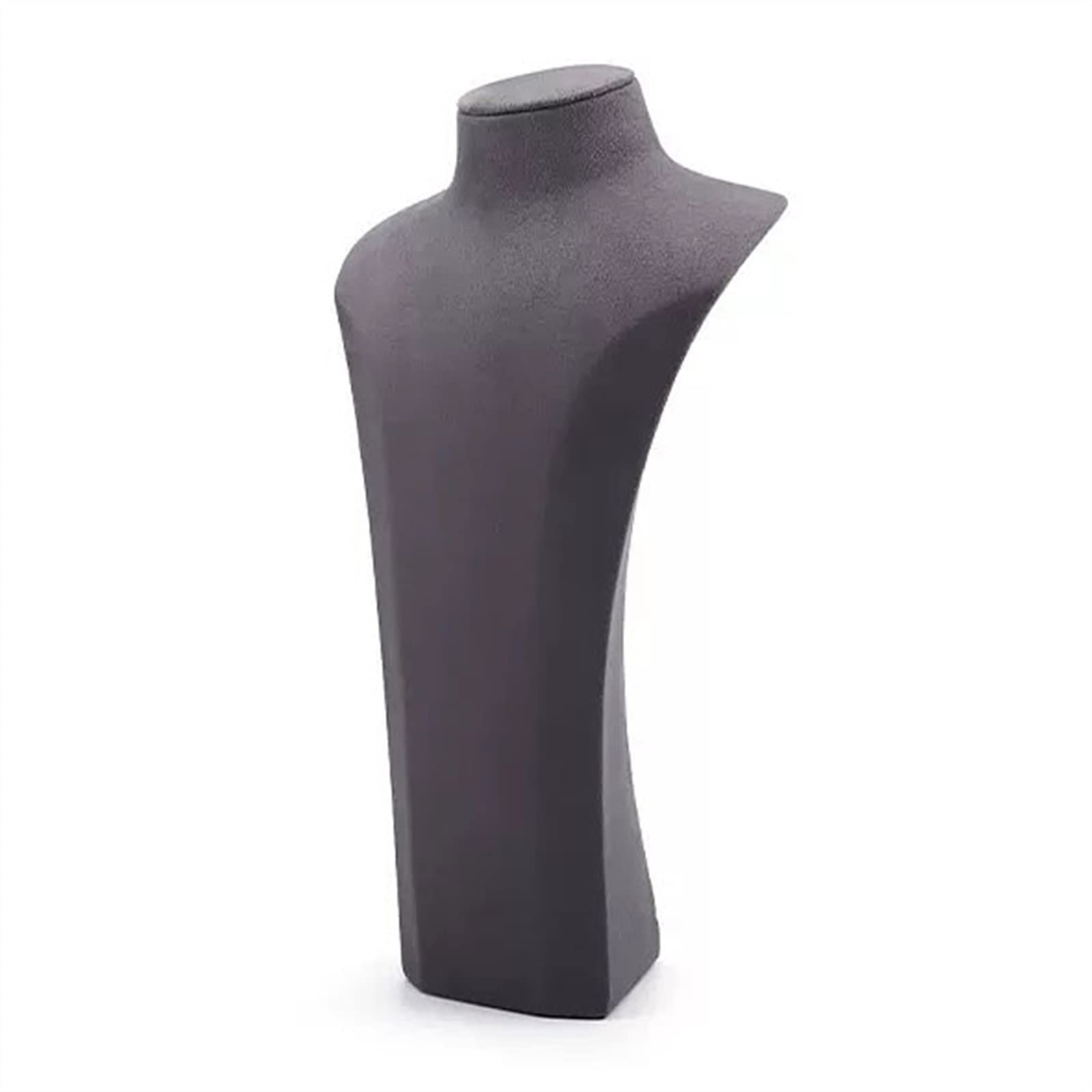 SBZIOJHDR jewellery stand, Necklaces Display Necklace Mannequin, Velvet Bust Stand Jewelry Rack(Gris,34cm)