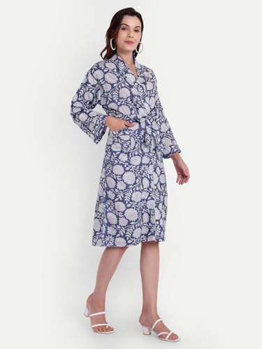 Image of Cotton Women Stylish Printed Kimono, Bath Robe,Night Wear Suit,Swim Wear, Night Dress, Beach Wear