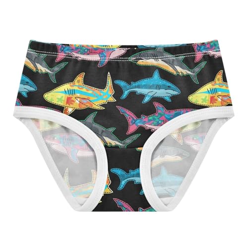 Joisal Girls Underwear Toddlers 2t Cotton Little Girl Panties Personalized Undies Kids Briefs Colorful Sharks Black Marine