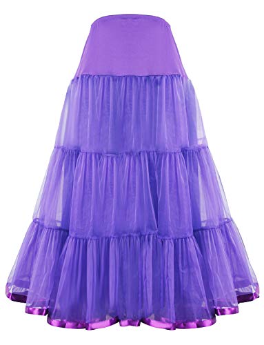Image of Women's Floor Length Wedding Petticoat Long Underskirt for Formal Dress S-3XL