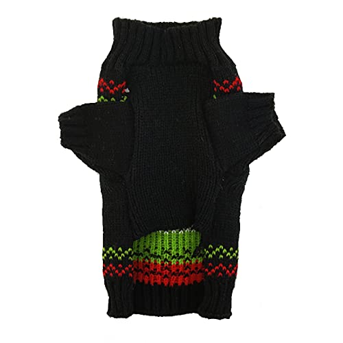HRTTSY Hundepullover für Weihnachten Cartoon Rentier Haustier Katze Winter Strickwaren Warme Kleidung