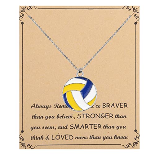 FUSTMW Volleyball Gifts: Necklace & Charm for Volleyball Players & Coaches