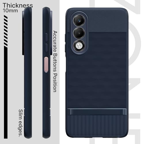 Image of Pikkme Back Cover for Oppo K13x 5G Camera Protection 3D Hexa Cube Design Silicone Protective Bumper Case (Blue)
