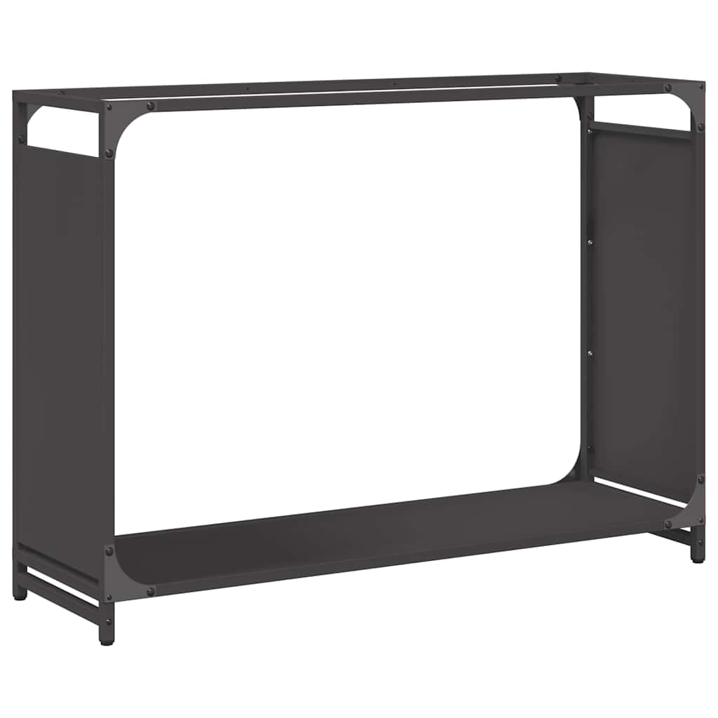 Portant Madera Calefacción Negro 90x28x65 cm