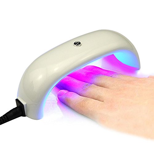 Fashion Gallery 9W Mini USB LED Lamp Nail Dryer For Curing Nail Dryer Nail Gel Polish Dryer Lamp Led Rainbow Lamp For Nail Art Manicure Tools (White)