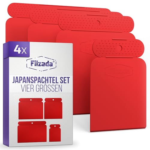 Filzada® 4x Japanspachtel Kunststoffspachtel - Premium Spachtel Set -...
