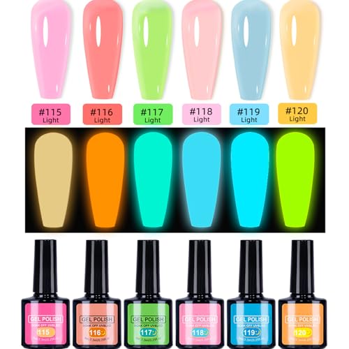 Set de vernis à ongles fluorescent longue tenue effet phosphorescent - 4