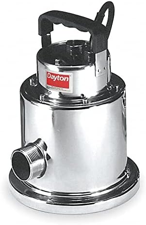 Dayton 1/4 HP Chemical Resistant Submersible Pump, 115 Voltage, Discharge NPT: 1-1/4" M, 15 ft. Cord Length - 3YU64