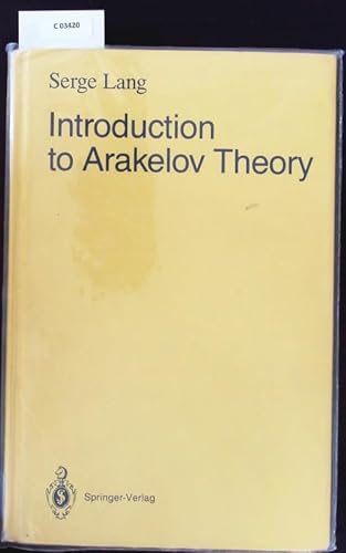 Introduction to Arakelov Theory 3540967931 Book Cover