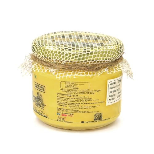 Image of FARMA FOODS A2 Desi Cow Ghee 300 ml | Bilona Method Hand Churned | Traditional Pure Natural Ghee | No Preservatives | Farm Fresh Taste | Everyday Cooking Nutrition