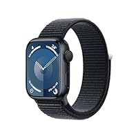 Apple Watch Series 9 GPS 41mm Smartwatch con cassa in alluminio color mezzanotte e Sport Loop...