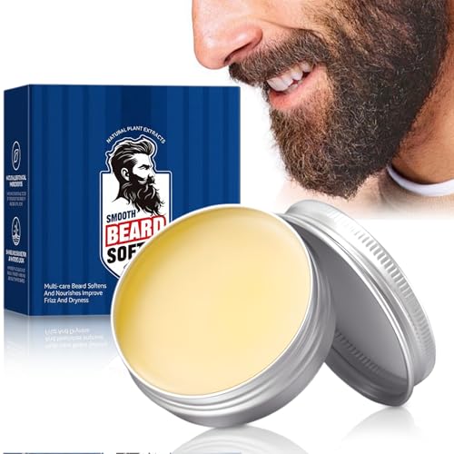 50g Balsamo per Barba Uomo, Cera per baffi per styling e controllo, aiuta a domare, acconciare e curare, Effetto Duraturo, Modella e Definisce Baffi e Barba
