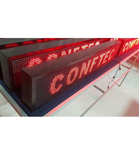 Painel Display Letreiro de Led Vermelho 70X20cm USB - 110V