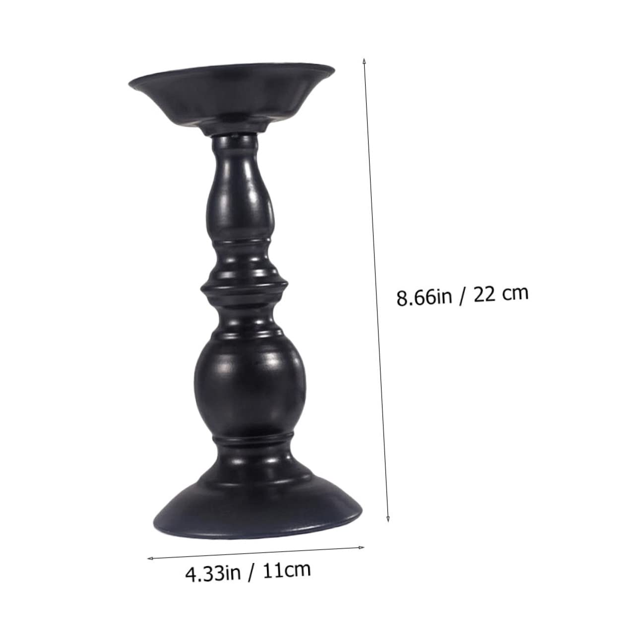 Candelabro de Hierro Negro Estilo Europeo para Boda, 2 Piezas