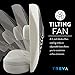 O2COOL Treva 5 Inch Battery Powered Fan Portable Desk Fan 2 Cooling Speeds with Compact Folding & Tilt Design Small Fan Cubicle Accessories Mini Fan Portable (Grey)