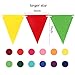 RUBFAC 60pcs Rainbow Pennant Banner Flags Colorful Felt Fabric Banners Reusable Pennants String for Carnival Theme Rainbow Birthday Party Decorations