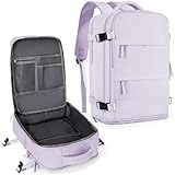 Mochila de viagem coowoz unissex, grande, mala de mão, mochila para trilha, Roxa, Large-L