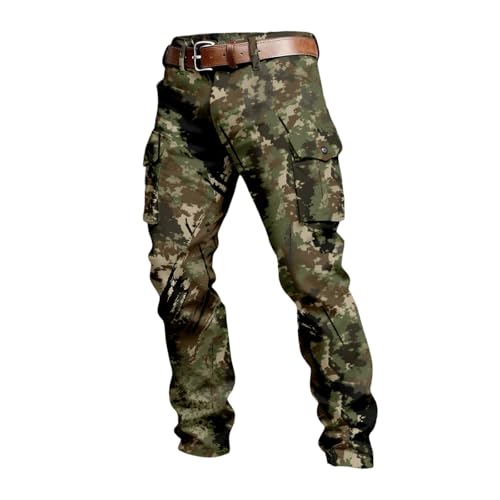 Pantalones de chándal de camuflaje para hombre en algodón