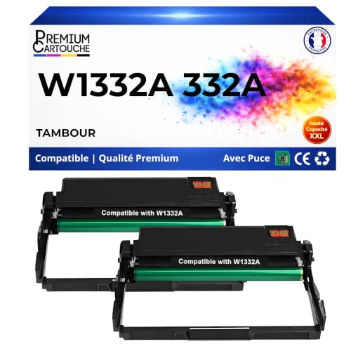 Tambour W1332A HP Laser 408dn MFP 432fdn lot de 2