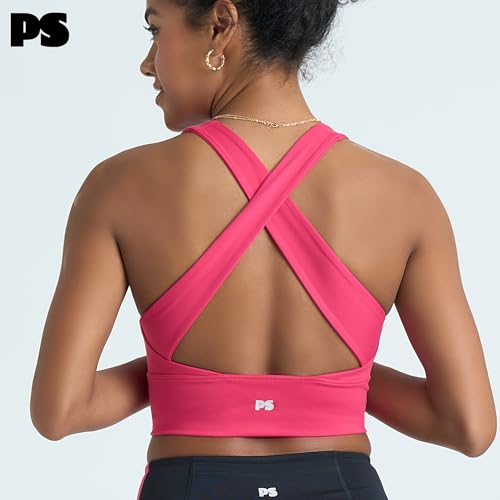 Image of POPSUGAR Sports Bras for Women - Y Back, High Neck, Strappy & Long Line Padded Racerback Bra Workout Yoga Top Racer Back Bra