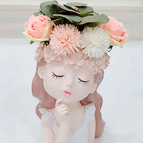 Aygrun-Head-Planter-Succulent-Pots-Face-Flower-Pot-Cute-Resin-Cactus-Planters-with-Drainage-Creative-Decorations-Gift-for-Women-Man-Office-and-Garden-Decor-73x65x106inch-Thinker-Girl Aygrun-Head-Planter-Succulent-Pots-Face-Flower-Pot-Cute-Resin-Cactus-Planters-with-Drainage-Creative-Decorations-Gift-for-Women-Man-Office-and-Garden-Decor-73x65x106inch-Thinker-Girl