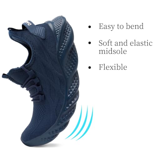 Men's Walking Running Shoes Sneakers Athletic Non Slip On Sports Tennis Fitness Shoes Casual Workout Lightweight Breathable Trainers Gym Fashion Mesh Soft Shoe2