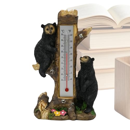 Thermomètre pour la maison à double échelle avec décor oursons