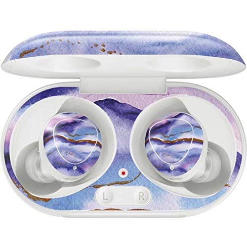 Skinit Decal Audio Skin Compatible with Samsung Galaxy Buds+ - Officially Licensed Skinit Originally Designed Blue Violet Watercolor Geode Design