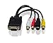 HaoYiShang VGA to Video 3 RCA TV AV Converter Cable Black/Convert VGA/SVGA Super VGA to S-Video/RCA AV Signal/D-SUB 15 pin Connector to S-Video Mini DIN 4 pin