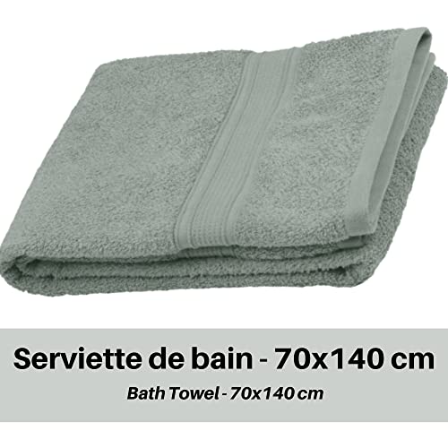 STOF Lovely Casa - Bath Towel - Size 70 x 140 cm - 100% Organic Cotton - Lichen Colour - Lagoon Model - Bath Linen - Wash at 40 cm - Image 2