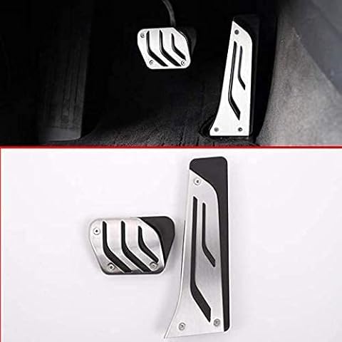 2pcs No Drill Fuel Gas Brake Pedal pad Cover For 1 2 3 4 5 6 7 Series Z4 X 3 X4 X 5 X6 F20 F30 F31 F32 F34 F36 F10 F07 F01 F25 F15 F16 F26 F12 G11 E70 E71 Cover