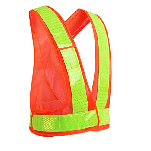 Preisvergleich Produktbild S2F5 Reflektorgeschirr Baustelle Sicherheit Straßenverkehr Nachtlauf Fluoreszierend Highlight Reflektorstreifen, Schwarz